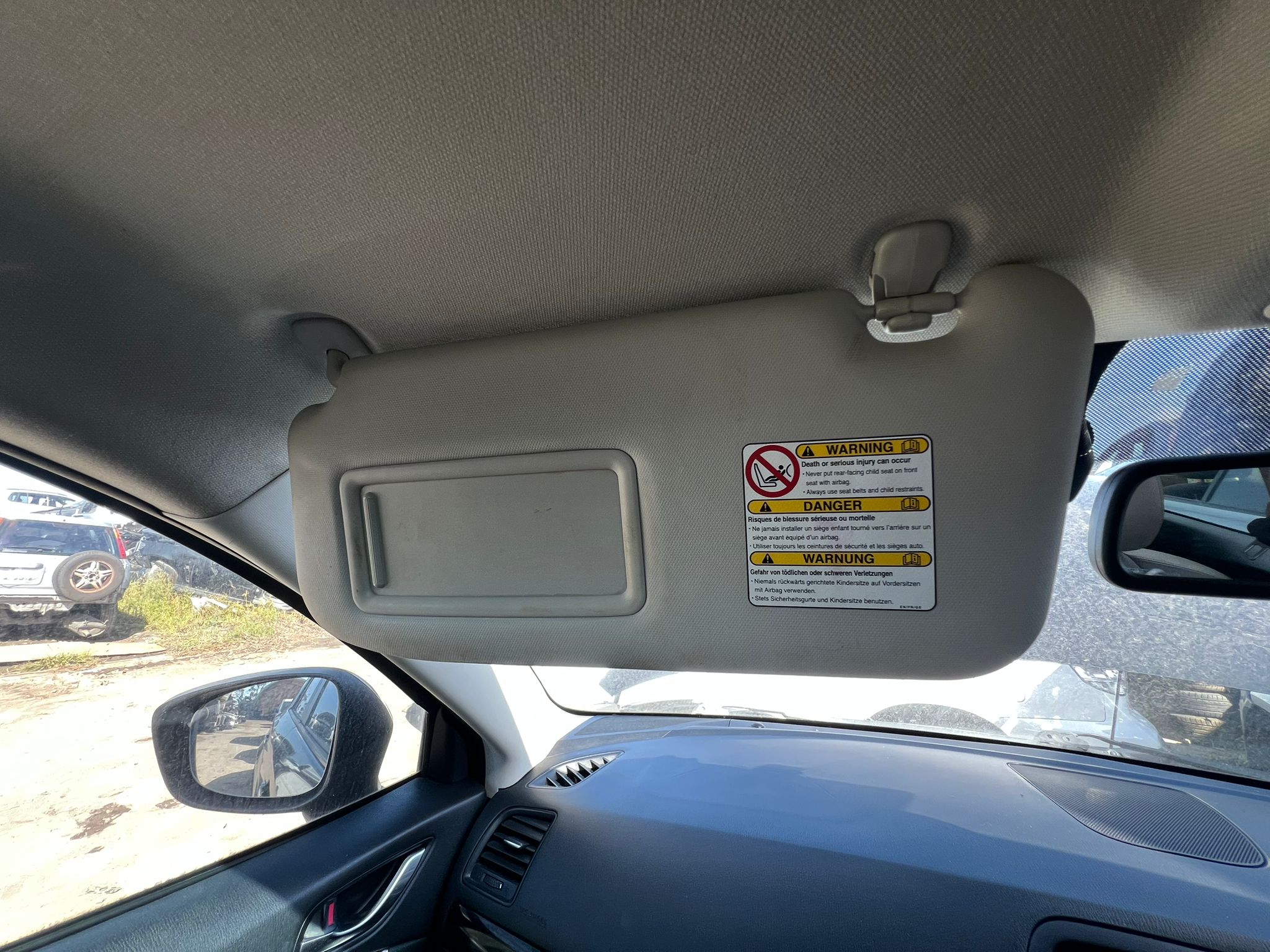 2012 MAZDA CX5 KE LEFT SUNVISOR